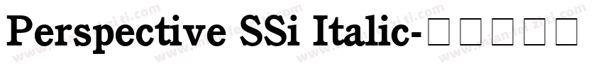 Perspective SSi Italic字体转换